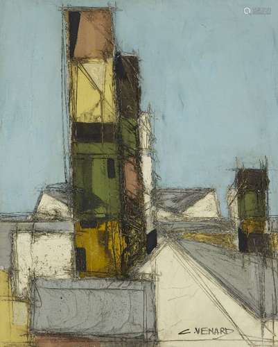 Claude Venard, French, 1913 1999- Bretagne, 1956; oil on canvas, signed, lower right; titled and