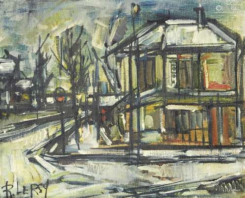Roger Lersy, French 1920- 2004- Street scene; oil on canvas, signed lower left, 22 x 27cm (ARR)