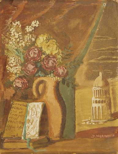 Dimitry Merinoff, Russian, 1896-1971- Nature Morte and Cheval Blanc, circa 1930; two works, both