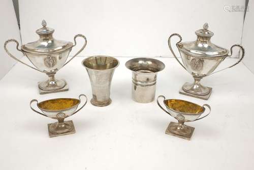 A pair of eighteenth century Swedish silver sucriers, c.1791, Johan Wilhelm Zimmerman, each of