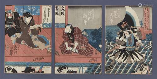 Utagawa Kunisada, Japanese 1786-1864, Act XI of The Storehouse of Loyal Retainers (Chushingura),