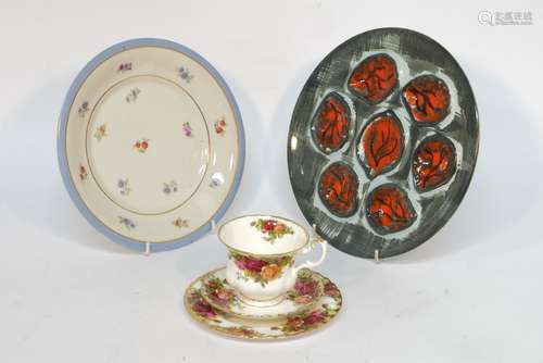 A half old country rose tea service, together with a French floral decorated part dinner service and