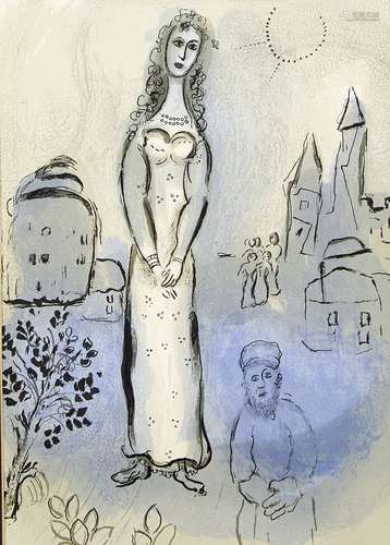 Marc Chagall, Russian/French 1887-1985- Esther, from the Bible, 1960; lithograph printed in colours,