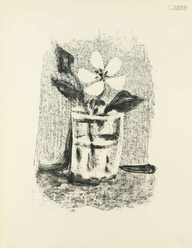 Pablo Picasso, Spanish 1881-1973- Flowers in a glass no. 6, 1947; lithograph on wove, frontispiece