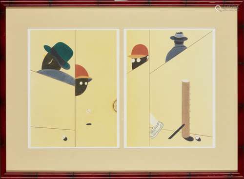 Eduardo Arroyo Rodriguez, Spanish 1937-2018- L'Art du Tennis, 1973; offset lithograph in colours