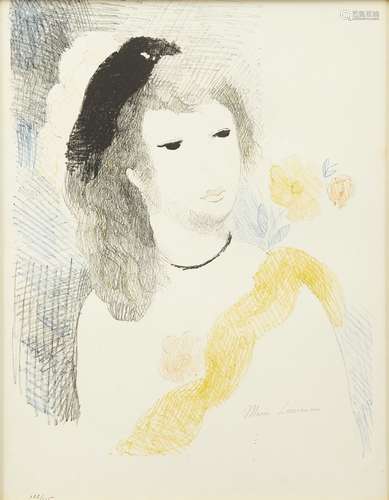 Marie Laurencin, French 1883-1956- Alice et le fiasco; lithograph printed in colours, signed and