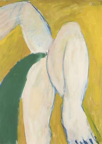 David Garland, British b.1941- Untitled nudes; gouaches, two, one signed and dated 87, 63x44cm.,