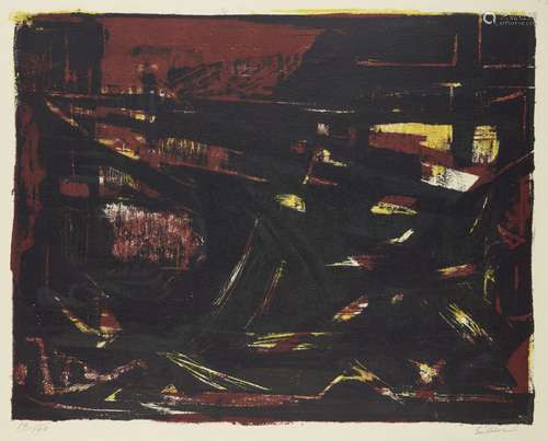 Selim Turan, Turkish 1915-1994- Untitled, 1953; lithograph in colours on wove, signed and numbered