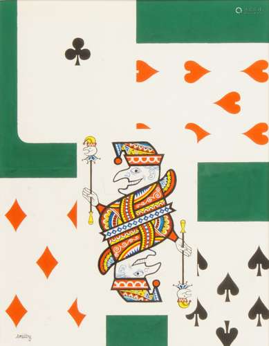 Francis Wilford-Smith, known as SMILBY, British 1927-2009- Joker and a Suit of Cards: Cover