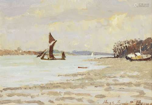 Hugh Boycott Brown RSMA, British 1909-1990- Port Haluguen, Quiberon, Brittany; and Low Tide, Pin