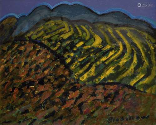 Brian Bradshaw, South African/British 1923-2016- Landscape in South Africa, circa 1990; oil on