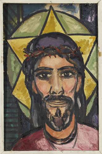 British School, mid 20th century- Crown of Thorns; oil on canvas, 57 x 37.5cmPlease refer to