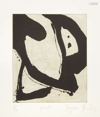 Bryan Illsley, British b.1937- Brushworks 2, 2010; aquatint, signed, numbered 1/10 and dated in