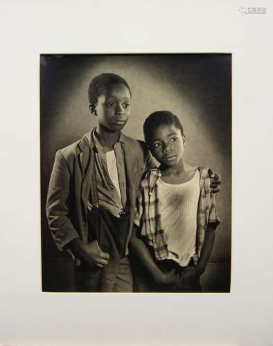 Attributed to Karl Pollak, Austrian 1902-1986, Portrait of two brothers; gelatin silver print, 50.