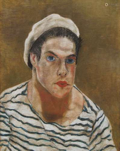 French School, early/mid 20th century- Portrait of a young sailor, head and shoulders; pastel and