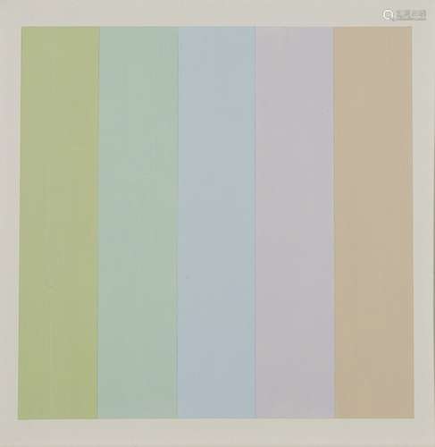 Christian Roeckenschuss, German 1929-2011- Untitled, 1977; alkyd paint on card, signed on the