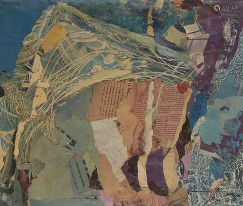 American school, late 20th/ early 21st century- Untitled Abstract; paper collage, 38 x 45cm (