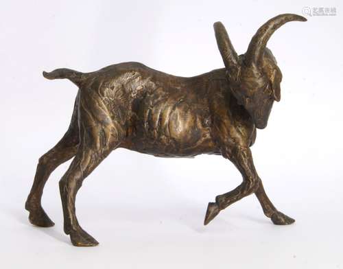 Jill Tweed, British b.1931- Goat; bronze, signed 'Tweed', 19.5cm high (ARR)Please refer to