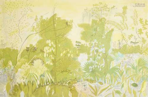 Anthony Gross CBE RA, British 1905-1984- Louisiana Landscape, 1954; lithograph in colours on wove,