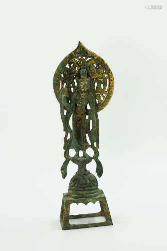 Chinese Northern Qi Dynasty Bronze Buddha