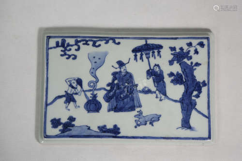 Chinese Ming Dynasty Blue And White Porcelain Plate