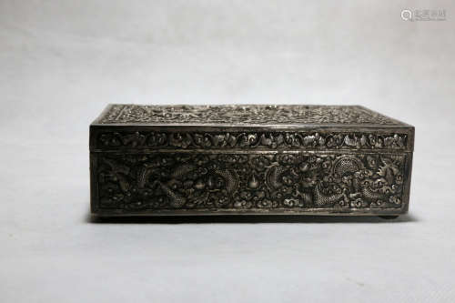 Chinese Qing Dynasty Silver Box
