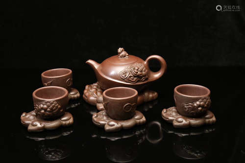 Chinese Set Of Gu Jingzhou Tea Pots