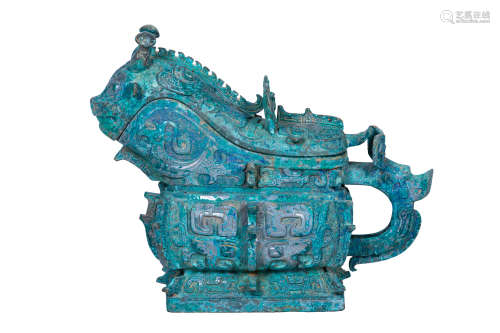 Chinese Bronze Wine Vessel