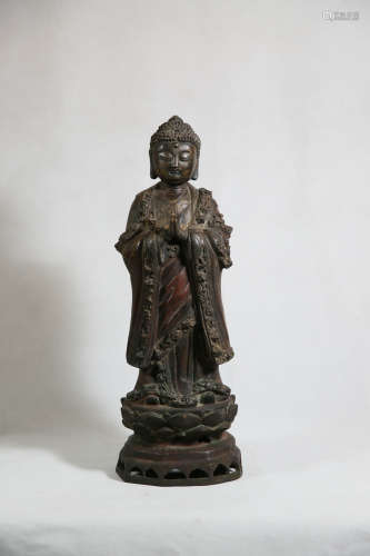 Chinese Ming Dynasty Bronze Sakyamuni Statue