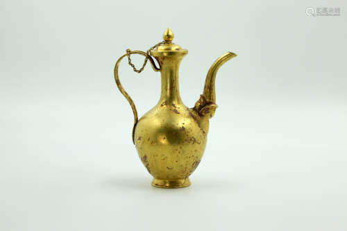 Chinese Liao Dynasty Pure Gold Pot