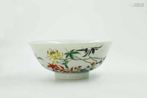 Chinese Qing Dynasty Guangxu Period Famille Rose Porcelain Bowl