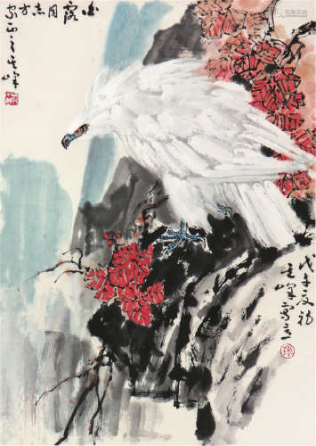 孙其峰(b.1920)红叶白鹰