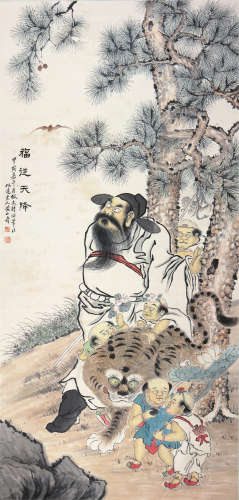 黄山寿(1855-1919)福徔天降