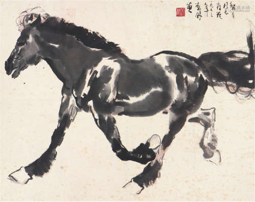 刘勃舒(b.1935)奔马