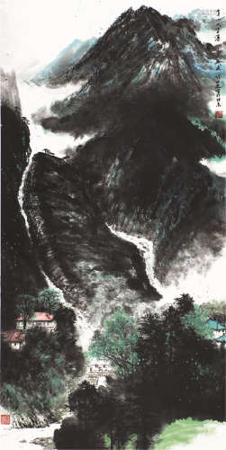 张仁芝(b.1935)黄山人字瀑