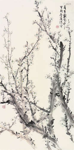 霍春阳(b.1946)春在数花中