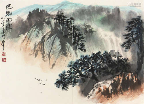 秦岭云(1914-2008)巴乡雨后