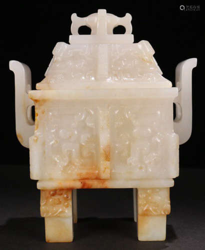 A HETIAN JADE CARVED CENSER