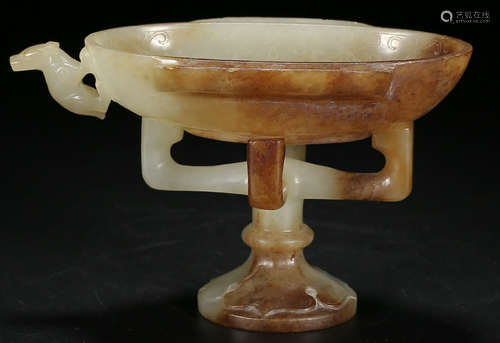 A HETIAN JADE CARVED CUP