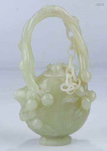 A HETIAN JADE CARVED POT