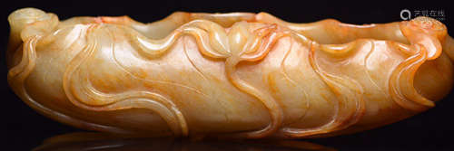 A HETIAN JADE CARVED BRUSH WASHER