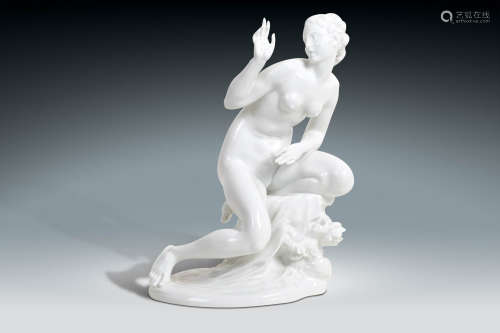 19世紀  裸女瓷塑像