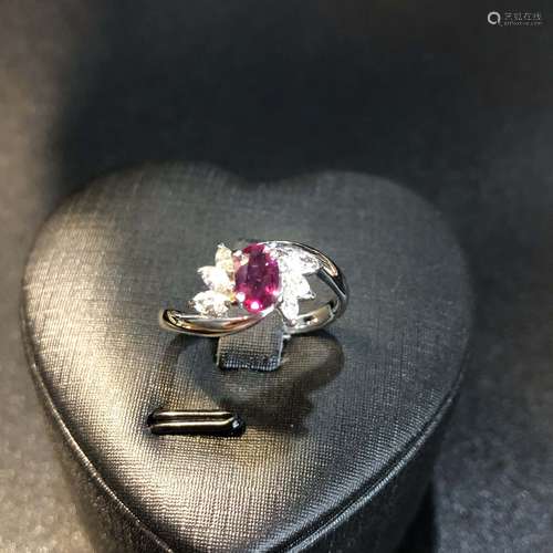 18K PLATINUM RUBY RING