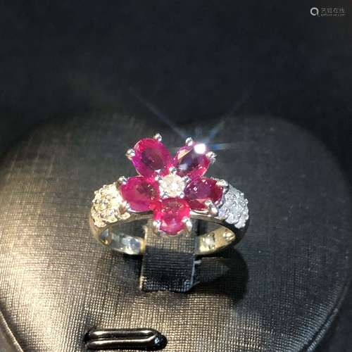 18K PLATINUM RUBY RING