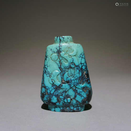 A CHINESE VINTAGE TURQUOISE SNUFF BOTTLE