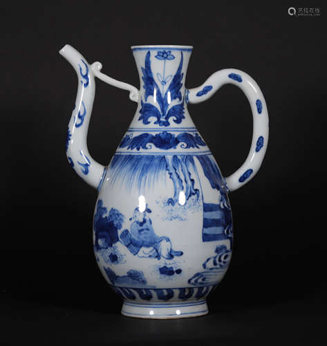 A CHINESE VINTAGE PORCELAIN KETTLE