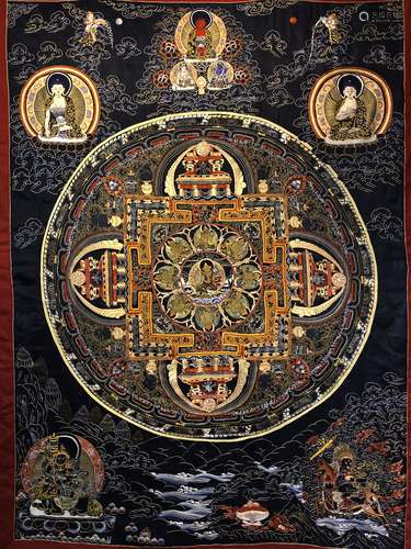 CHINESE SILK EMBROIDERY THANGKA