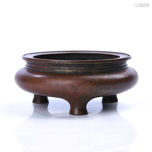 BRONZE TRIPOD CENSER WITH MARK