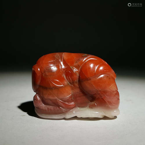 A CHINESE VINTAGE AGATE DECORATION ITEM