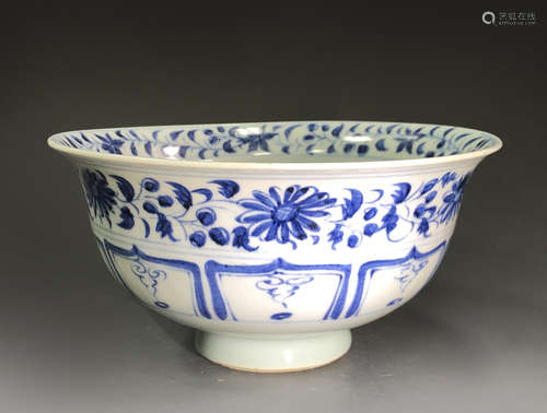 BLUE AND WHITE DRAGON PORCELAIN BOWL